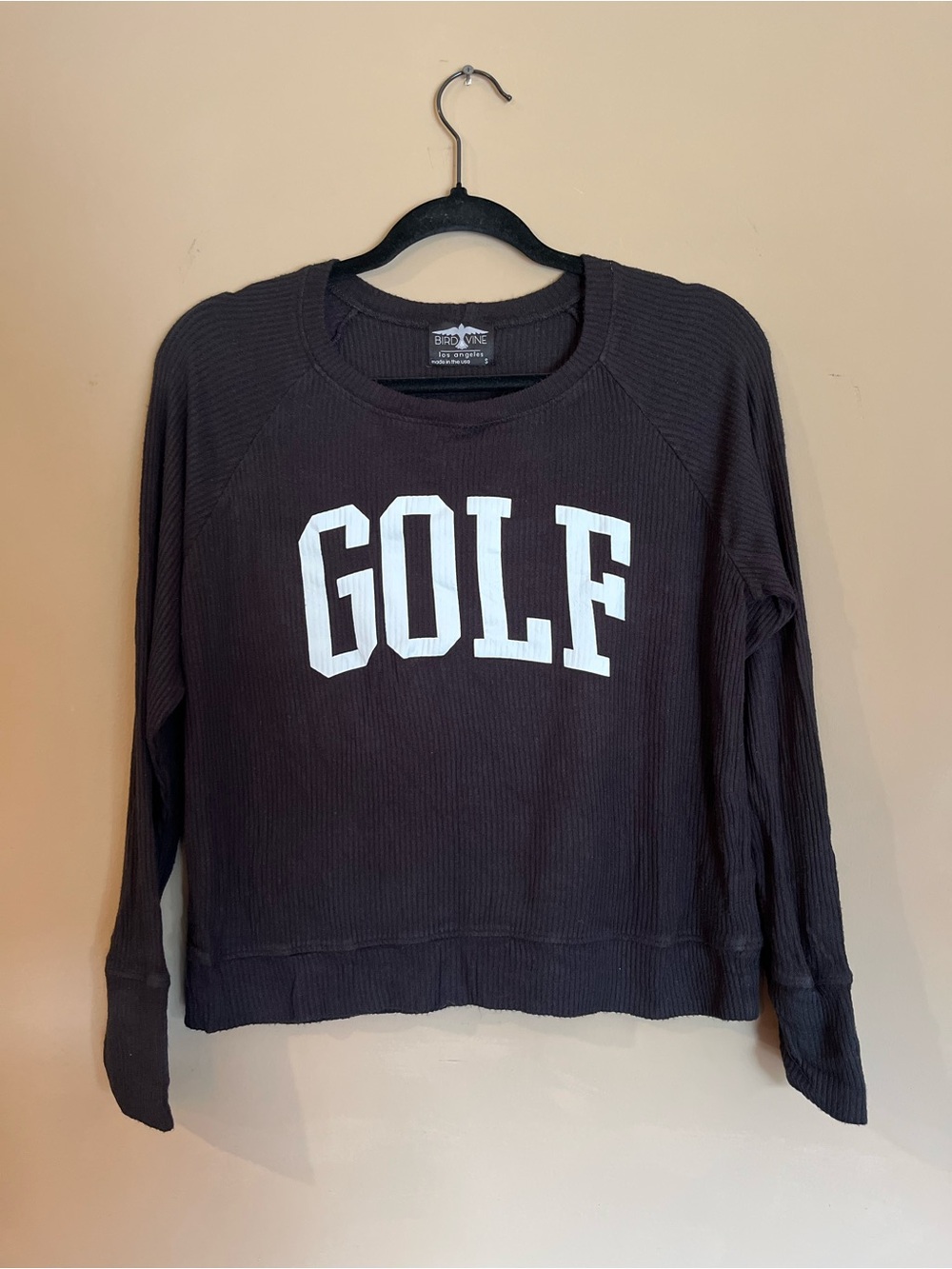 Bird & Vine Golf Ribbed Sweater Pullover (Made in USA)